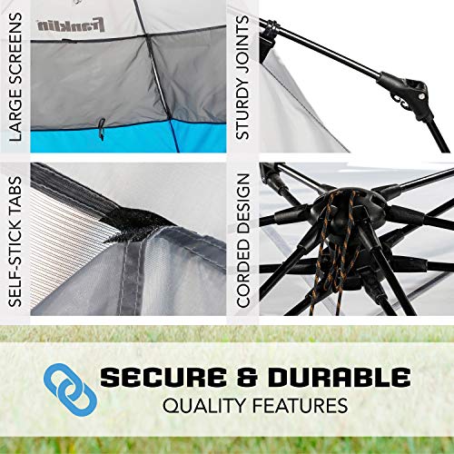 Franklin Sports Sideline Sunblocker Shelter - Easy Set Up - Portable and UPF 50+ Protected Design - Great for Beach and Sp...