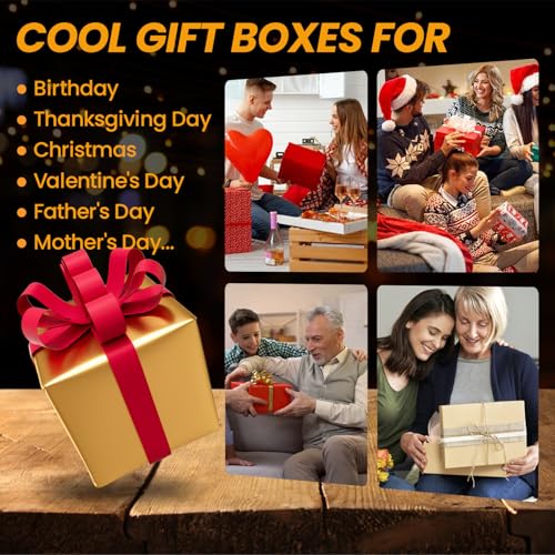 Jsuslife Prank Gift Box, 12PCS Stackable Surprise Nesting Boxes Prank Package Set for Birthday Weddings Anniversaries Chri...
