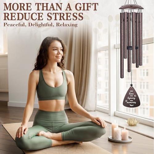 House Warming Gifts New Home, 32" Bronze Wind Chimes Housewarming Gifts, New Home Gift Ideas for Women Men Homeowners Coup...