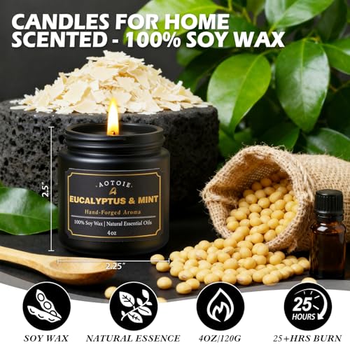 Mens Scented Candle Gift Set, 9 Pack Candles for Men, 36 oz Soy Candle, 200+ Hours Burn Time, Aromatherapy Gifts for Men, ...