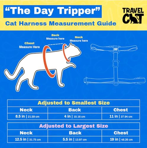 Travel Cat Harness and Bungee Leash Set - 2 in 1 Adjustable Escape Proof Cat Harness & Leash for Small, Medium, Large Cat...