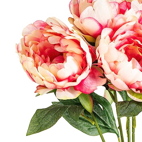 Vickerman Everyday Artificial Pink Peony Bunch 20" Long - Premium Faux Floral Decor for Wedding or Everyday Arrangements -...