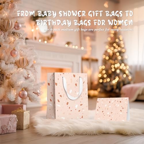 slapaflife Gift Bags Medium Size, Tissue Paper for Gift Bags Incl.Cards & Self-adhesive Envelope - Reusable & For Birthda...