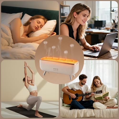 Jellyfish Diffuser Humidifier, Essential Aromatherapy 300ML Ultrasonic Diffuser with Essential Oils. 7 Colors Light Waterl...