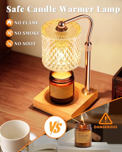 Linstaine Candle Warmer Lamp with Timer Dimmer Adjustable Height, Mothers Day Gifts for Mom, Birthday Gifts for Women, Hou...