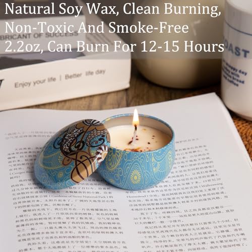 Scented Candles Gift Set for Women – 4 Pack Soy Wax Aromatherapy Candles with Essential Oils, Natural Long Lasting Candles...