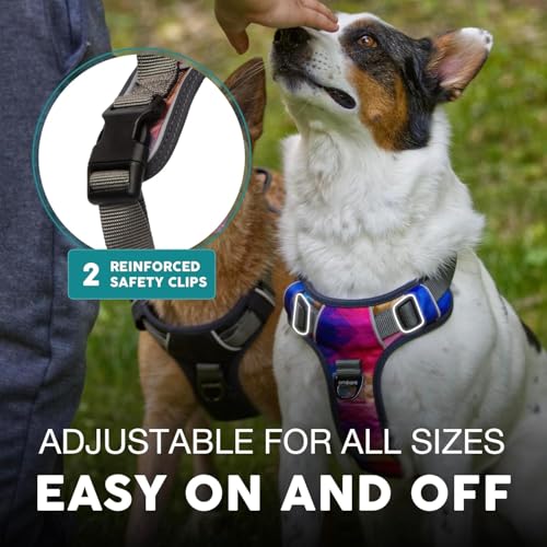 Embark Adventure No Pull Dog Harness, Reflective Trim No Pull Harness for Medium Sized Dog - Military Grade Nylon, Front C...