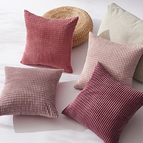 Topfinel Aesthetic Pink Room Decor Throw Pillows Covers for Couch Living Room Bedroom, Coquette Room Decorative Fluffy Cor...