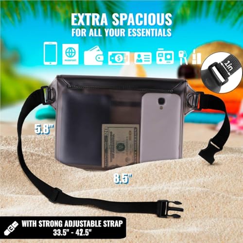 AiRunTech Waterproof Fanny Pack,Phone Pouch Dry Bag for Passport Wallet Purse,Floating Waterproof Bags for Travel Beach Sw...