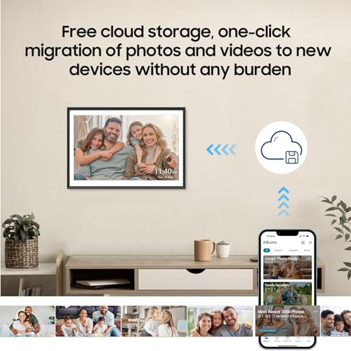 Digital Picture Frame Powered by Nixplay 10.1", Share Photos/Videos via Nixplay App or Email, WiFi Digital Photo Frame wit...