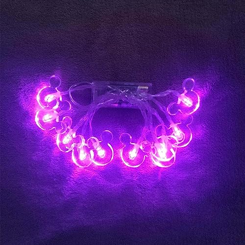 Penfly 1.65m 10LEDs Decorative Cartoon Animal Mouse Night Mood Light Romantic Lamp for Home Indoor Bedroom Party Festival ...
