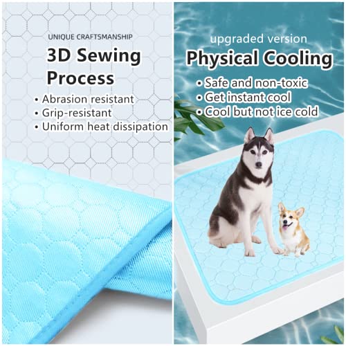 Mannice Dog Cooling Mat, Pet Cooling Mat for Dogs Cooling Blanket for Dogs Dog Cooling Pad for Kennels, Crates, Cars, Indo...