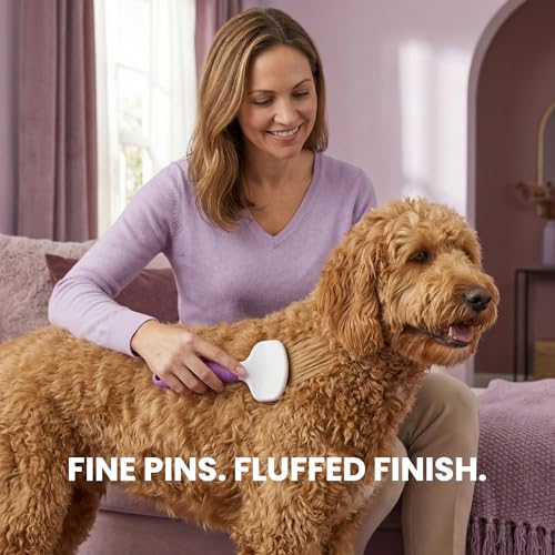 Poodle Pet Slicker Brush - For Dogs, Cats, Rabbits - Matted/Loose Fur, Knots - Suitable for Doodle/Goldendoodle Grooming a...