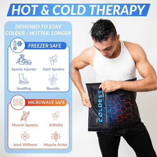 Coldest Extra Large Ice Pack for Back and Full Body - Cold Compress for Pain Relief, Ice Blanket for Sleeping or Ice Pad P...