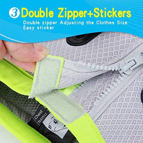 JUXZH Truelove Dog Cooling Vest Harness Cooler Jacket with Adjustable Zipper for Outdoor Hunting Training and Camping Green