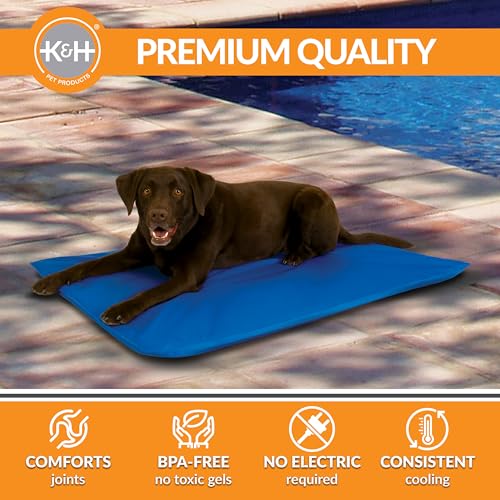 K&H Pet Products Cool Bed III Dog Cooling Mat, Indoor Outdoor Cooling Beds for Large Dogs, Chilling Pet Pad for in Home, O...
