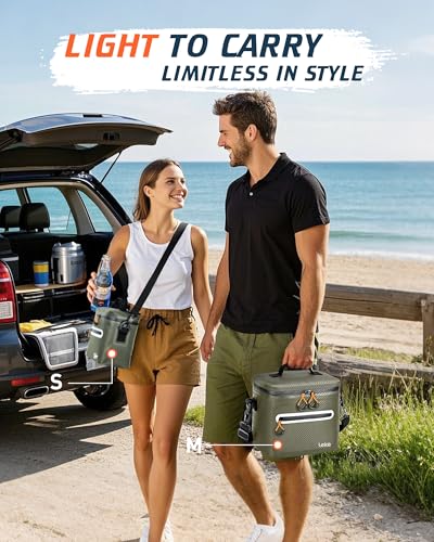 Soft-Sided Cooler Bag, 8/16 Can Insulated Lunch Box, Waterproof, Leak-Proof, Portable Lunch Bag for Work, Beach, Drink, Tr...
