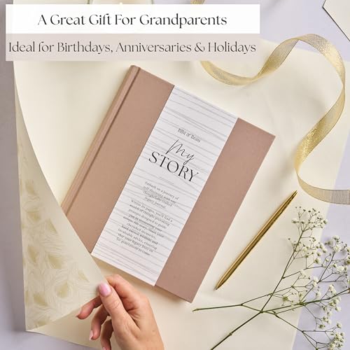 Bibi & Beau Legacy Story Journal – My Life in Writing | Guided Memory Book for Grandma, Grandpa, Mom, Dad | Thoughtful Kee...