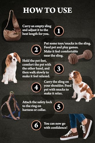 Noah & Paw Dog Sling Carrier for Small Dogs 5-18lb, Dog Sling for Small Dogs and Cats, Dog Carrier with Adjustable Padded ...
