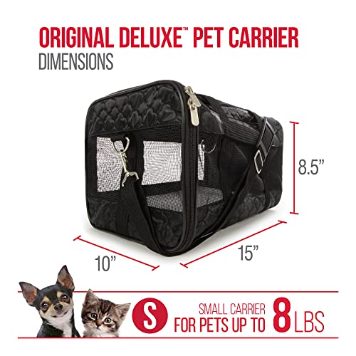Sherpa Original Deluxe Travel Pet Carrier, Airline Approved & Guaranteed On Board - Black Lattice, Small