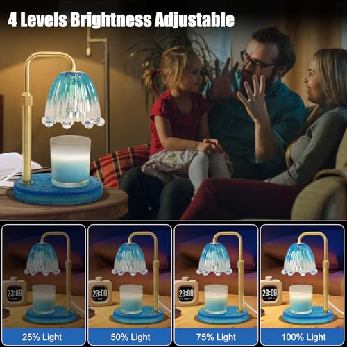 Maromamix Candle Warmer Lamp with Timer - Electric Wax Melt Warmer with Adjustable Height and Dimmer for Scented Candle Wa...