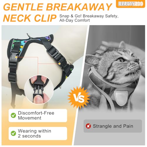 BEAUTYZOO Cat Harness and Leash for Walking, Escape Proof Soft Adjustable Vest Harnesses for Small Cats Kittens, Easy Cont...