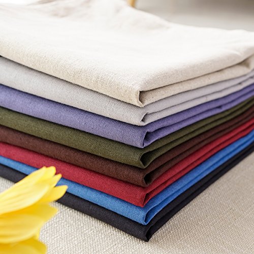 Jeanerlor Cotton Linen Square Decorative Throw Pillow Case Cushion Cover with Twin Needles Stitch on Edge,for Wedding Part...