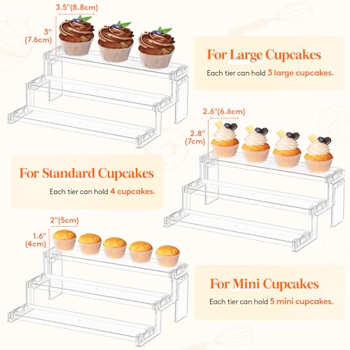 Lifewit Cupcake Stand, Perfume Cologne Organizer, Tool-Free Assembly, Display Riser, Spice Rack, Figurine Holder, Makeup S...