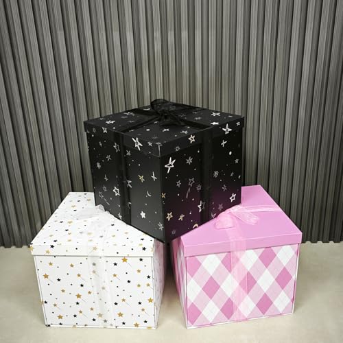 YINUOYOUJIA Large Gift Box 12x12x10Inches,Gift Boxes with Lids for Presents,Present Box,Birthday Box,Gift Packaging for Va...