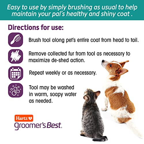Hartz Grooming Supplies, Groomers Best Combo Brush for Dogs and Professionals 6-in-1 Dog Shampoo and Combo Brush Bundle, G...