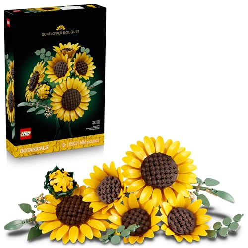LEGO Botanicals Sunflower Bouquet Building Set for Adults, Ages 18+ - Gifts for Mothers Day - Artificial Flowers for Home ...