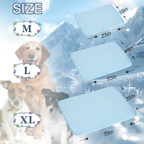 MeiLiMiYu Dog Cooling Mat Thicken Cooling Mat for Dogs Pet Self Cooling Pad Non-Slip Dog Cooling Bed (Q-Max>0.5) for Indoo...