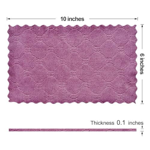 OstWony 12PCS Kitchen Towels Dish Towels, Multipurpose Reusable Dish Cloths, Double-Sided Microfiber Cleaning Rags for Fur...