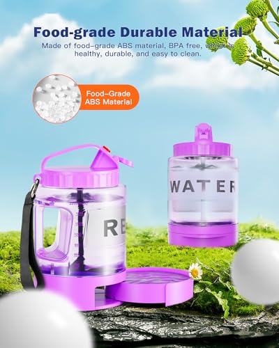 77oz Large Dog Water Bottle Portable - Dog Travel Water Dispenser with Large Bowl, Ideal for Hiking, Camping, Travelling, ...