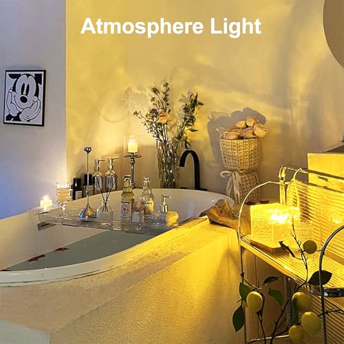 Avkast Northern Lights Projector Rechargeable,Mood Lighting Ambient Lighting Ocean Wave Projector with 16 Colors and Dynam...