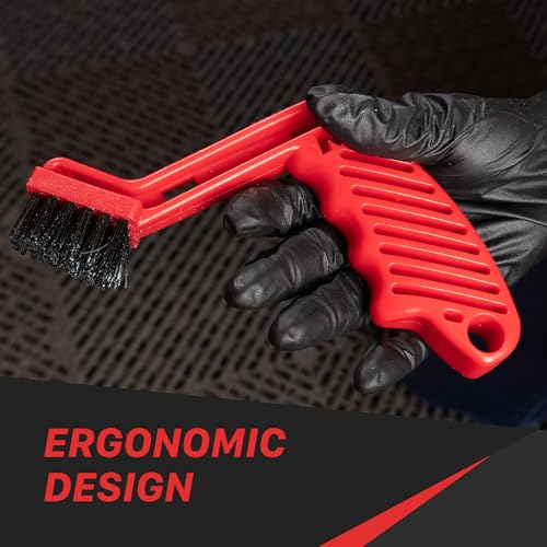 Maxshine Car Detailing Foam Pad Conditioning Brush - Wool Buffing Pad and Polishing Pad Cleaner - Red