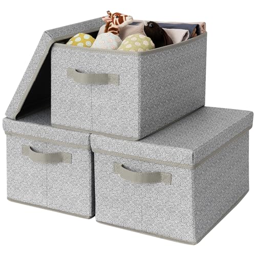 GRANNY SAYS Storage Bins with Lids, Keepsake Memory Box, Storage Basket with Lid, Closet Storage Organizer Bins, Decorativ...
