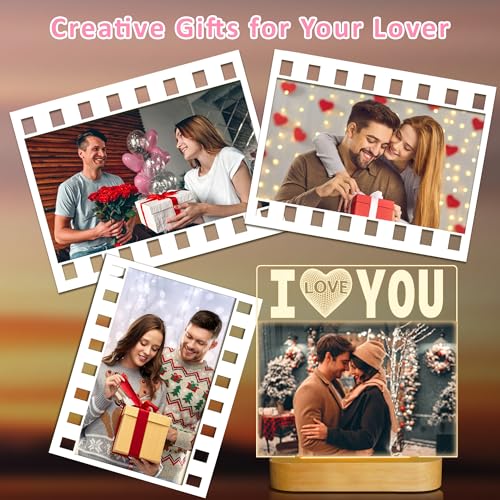 Attivolife I Love You Picture Frame for Women, Light up Photo Frame with LED Night Light, Gifts for Couple Husband Wife Me...