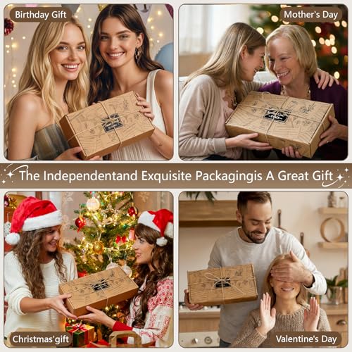 8 Pack Scented Candles, Natural Soy Wax with Elegant Packaging - Reassuring Gifts for Women and Men, Suitable for Valentin...
