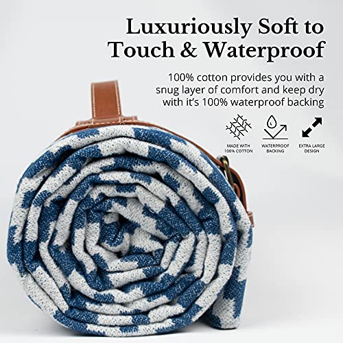 Komorebi Extra Large Picnic Blanket - 78” x 59” - Waterproof Outdoor Blanket, Foldable & Portable Sandproof Beach Blanket...