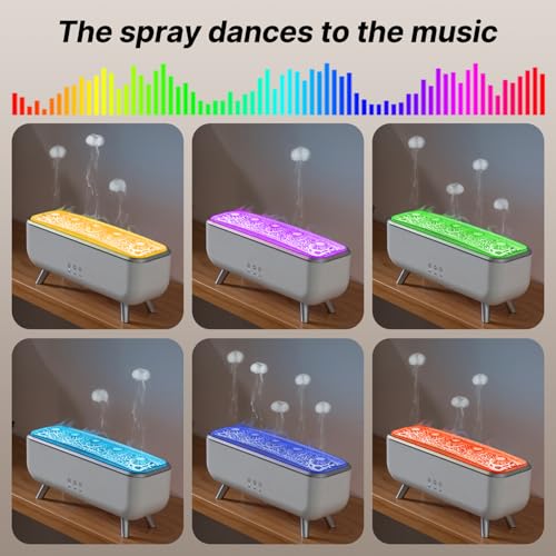 Jellyfish Diffuser Humidifier, Essential Aromatherapy 300ML Ultrasonic Diffuser with Essential Oils. 7 Colors Light Waterl...