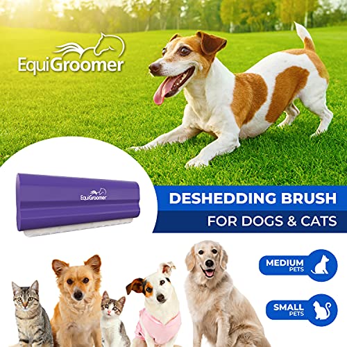 EasyGroomer Deshedding Brush for Dogs & Cats – Undercoat Grooming Tool for Short & Long Hair, Removes Loose Fur & Dirt, Re...