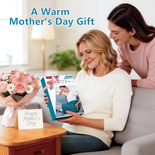 Comfytemp Weighted Heating Pad for Back & Period, FSA Eligible Electric Heat Pad, Birthday Gifts for Women Men Mom Dad & M...