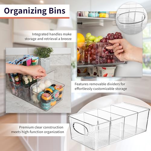 ClearSpace Plastic Pantry Organization and Storage Bins with Removable Dividers – Perfect Kitchen Organization or Kitchen ...