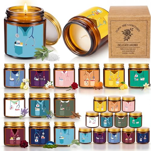 Zopeal 12 Pack Nurse Appreciation Gifts Scented Candles Set, Nurses Week Gifts, 3.5oz Soy Wax Scented Candles, Thank You F...