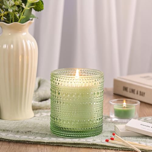 Eucalyptus & Sage Soy Scented Candles for Home- 10oz 68H Natural Soy Wax Aromatherapy Jar Candle with Strong Scent, Decora...