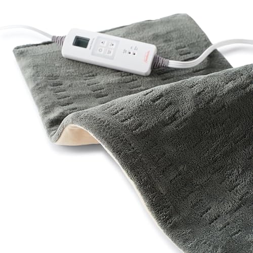 Sunbeam XL Heating Pad for Back Neck and Shoulder Pain Relief Auto Shut Off 6 Heat Settings Extra Large 12 x 24 Green Idea...
