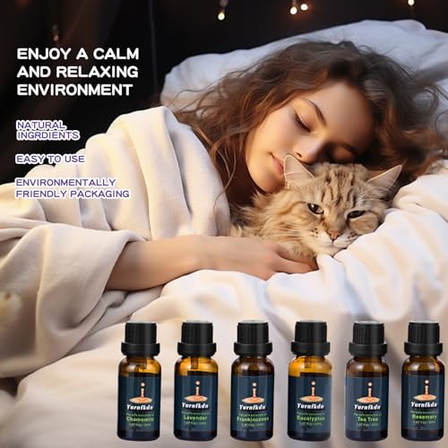 Pet-Friendly Essential Oil Set: Home Fragrance and Stress Relief. Safe for Dogs and Cats, Suitable for Aromatherapy Diffus...