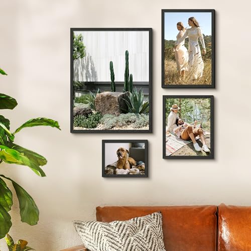 upsimples 8x10 Picture Frame, Wall Gallery Photo Frames with Engineered Wood, Black 1 Pack