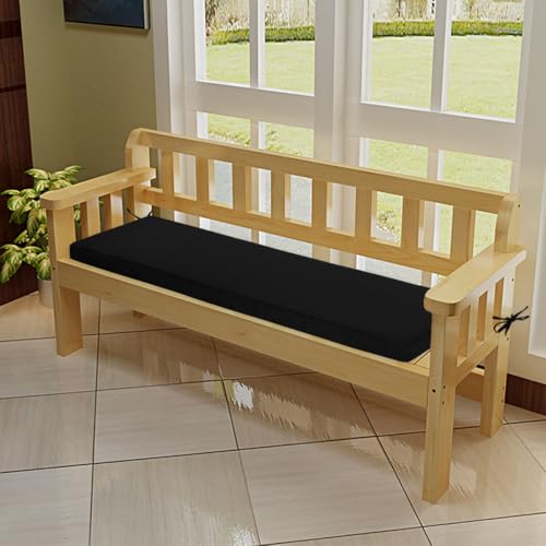 FUNHOME Outdoor Bench Cushion Cover 48 x18 x 3 inch,Water Resistant Cover with Zipper&Ties,Fade-Resistant Slipcover,Patio ...
